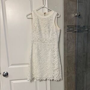 kate spade White Floral Lace Sleeveless Mini Dress